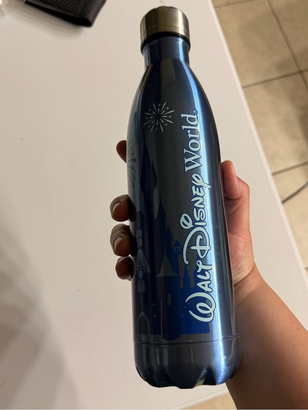 Walt Disney World Blue Stainless Steel Water Bottle 750mL